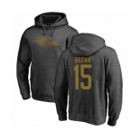 Football Baltimore Ravens #15 Marquise Brown Ash One Color Pullover Hoodie