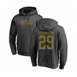 Football Baltimore Ravens #29 Earl Thomas III Ash One Color Pullover Hoodie