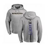 Football Baltimore Ravens #34 Anthony Averett Ash Backer Pullover Hoodie