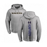 Football Baltimore Ravens #44 Marlon Humphrey Ash Backer Pullover Hoodie