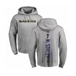 Football Baltimore Ravens #7 Trace McSorley Ash Backer Pullover Hoodie