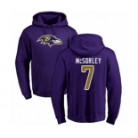 Football Baltimore Ravens #7 Trace McSorley Purple Name & Number Logo Pullover Hoodie