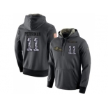 Men Baltimore Ravens #11 Breshad Perriman Stitched Black Anthracite Salute to Service Player Performance Hoodie