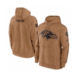 Men's Baltimore Ravens 2023 Brown Salute to Service Pullover Hoodie