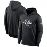 Men's Baltimore Ravens Black 2023 AFC North Division Champions Locker Room Trophy Collection Pullover Hoodie