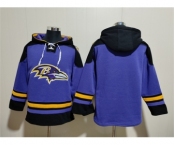 Men's Baltimore Ravens Blank Ageless Must-Have Lace-Up Pullover Hoodie