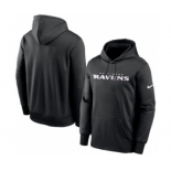 Men's Baltimore Ravens Fan Gear Wordmark Performance Pullover Hoodie Black