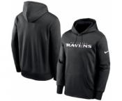 Men's Baltimore Ravens Fan Gear Wordmark Performance Pullover Hoodie Black