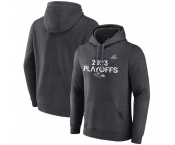 Men's Baltimore Ravens Heather Charcoal 2023 Playoffs Fleece Pullover Hoodie