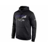 Men's Baltimore Ravens Nike Black Kick Off Staff Performance Pullover Hoodie