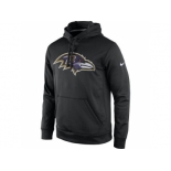 Men's Baltimore Ravens Nike Black Practice Performance Pullover Hoodie