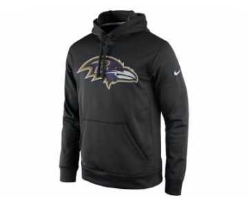 Men's Baltimore Ravens Nike Black Practice Performance Pullover Hoodie