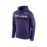 Men's Baltimore Ravens Nike Sideline Circuit Purple Pullover Hoodie