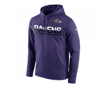 Men's Baltimore Ravens Nike Sideline Circuit Purple Pullover Hoodie