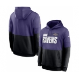 Men's Baltimore Ravens Sideline Impact Lockup Performance Pullover Hoodie