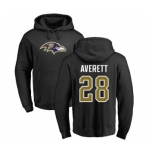 NFL Nike Baltimore Ravens #28 Anthony Averett Black Name & Number Logo Pullover Hoodie