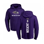 NFL Nike Baltimore Ravens #8 Lamar Jackson Purple Backer Pullover Hoodie