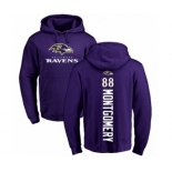 NFL Nike Baltimore Ravens #88 Ty Montgomery Purple Backer Pullover Hoodie