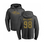 NFL Nike Baltimore Ravens #98 Brandon Williams Ash One Color Pullover Hoodie