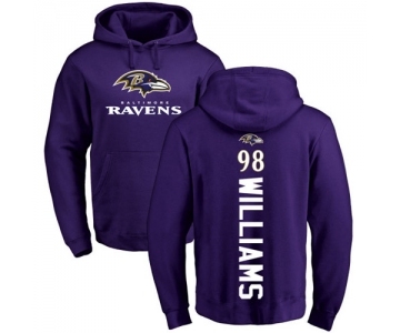 NFL Nike Baltimore Ravens #98 Brandon Williams Purple Backer Pullover Hoodie