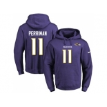 Nike Baltimore Ravens #11 Breshad Perriman Purple Name & Number Pullover NFL Hoodie