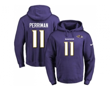 Nike Baltimore Ravens #11 Breshad Perriman Purple Name & Number Pullover NFL Hoodie