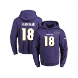 Nike Baltimore Ravens #18 Breshad Perriman Purple Name & Number Pullover NFL Hoodie