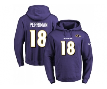 Nike Baltimore Ravens #18 Breshad Perriman Purple Name & Number Pullover NFL Hoodie