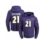 Nike Baltimore Ravens #21 Tony Jefferson Purple Name & Number Pullover NFL Hoodie