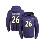 Nike Baltimore Ravens #26 Marlon Humphrey Purple Name & Number Pullover NFL Hoodie