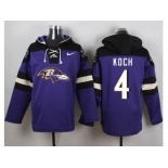 Nike Baltimore Ravens #4 Sam Koch Purple Player Pullover NFL