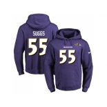 Nike Baltimore Ravens #55 Terrell Suggs Purple Name & Number Pullover NFL Hoodie