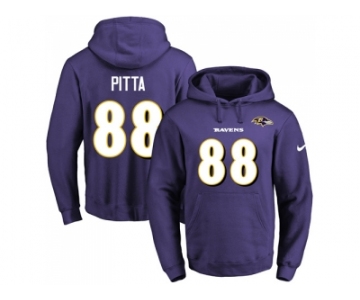 Nike Baltimore Ravens #88 Dennis Pitta Purple Name & Number Pullover NFL Hoodie