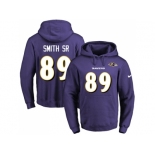 Nike Baltimore Ravens #89 Steve Smith Sr Purple Name & Number Pullover NFL Hoodie