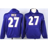 nike nfl jerseys baltimore ravens #27 ray rice purple[pullover hooded sweatshirt]