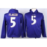 nike nfl jerseys baltimore ravens #5 flacco purple[pullover hooded sweatshirt]