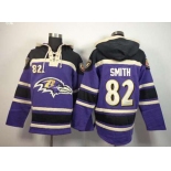 nike nfl jerseys baltimore ravens #82 torrey smith purple-black[pullover hooded