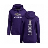 Football Women's Baltimore Ravens #11 Seth Roberts Purple Backer Pullover Hoodie