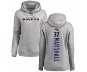 Football Women's Baltimore Ravens #37 Iman Marshall Ash Backer Pullover Hoodie