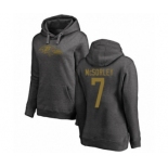 Football Women's Baltimore Ravens #7 Trace McSorley Ash One Color Pullover Hoodie