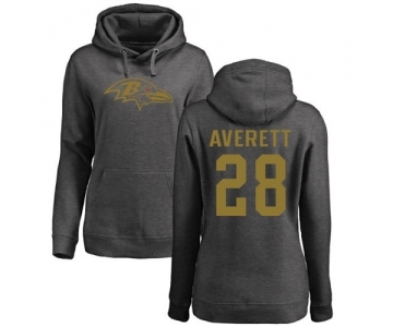 NFL Women's Nike Baltimore Ravens #28 Anthony Averett Ash One Color Pullover Hoodie