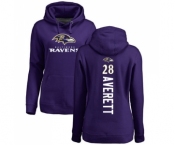 NFL Women's Nike Baltimore Ravens #28 Anthony Averett Purple Backer Pullover Hoodie