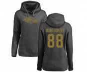 NFL Women's Nike Baltimore Ravens #88 Ty Montgomery Ash One Color Pullover Hoodie