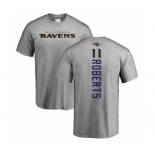 Football Baltimore Ravens #11 Seth Roberts Ash Backer T-Shirt