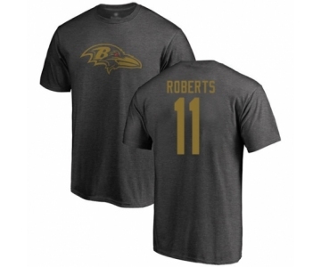 Football Baltimore Ravens #11 Seth Roberts Ash One Color T-Shirt