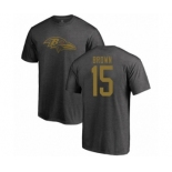 Football Baltimore Ravens #15 Marquise Brown Ash One Color T-Shirt