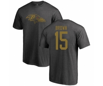 Football Baltimore Ravens #15 Marquise Brown Ash One Color T-Shirt