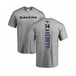 Football Baltimore Ravens #34 Anthony Averett Ash Backer T-Shirt