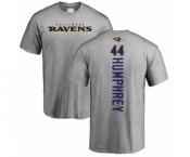 Football Baltimore Ravens #44 Marlon Humphrey Ash Backer T-Shirt