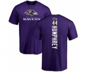 Football Baltimore Ravens #44 Marlon Humphrey Purple Backer T-Shirt